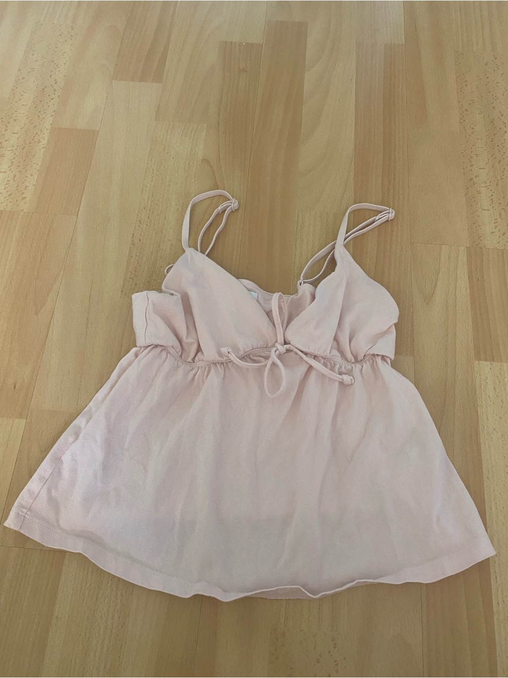 Aritzia Sunday Best Pale Pink babydoll tank top